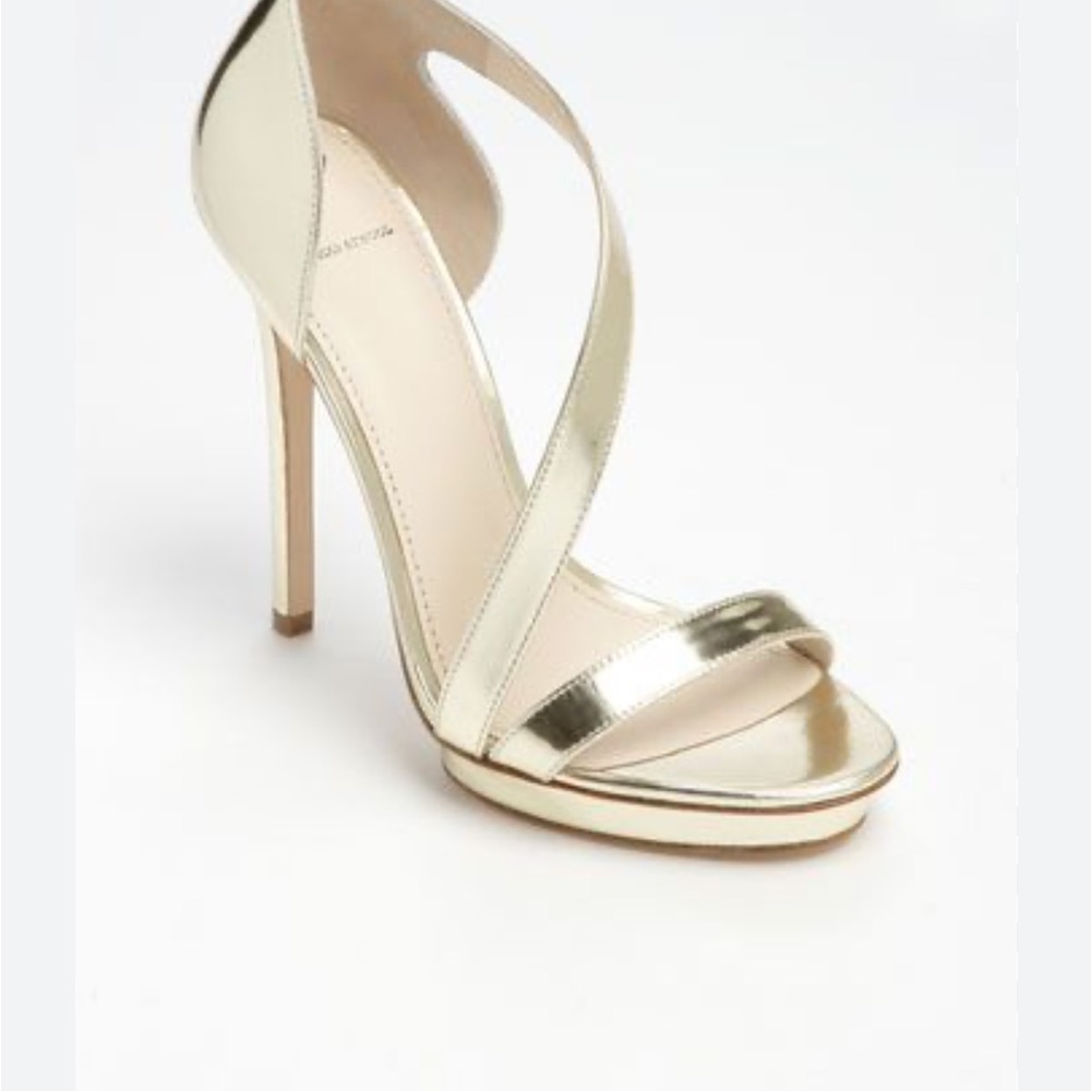 Brian Atwood Gold Strappy Heels